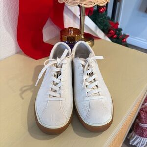 Rothy’s Canvas Sneakers with Gum Sole, Neutral Cream, Size 9 1/2